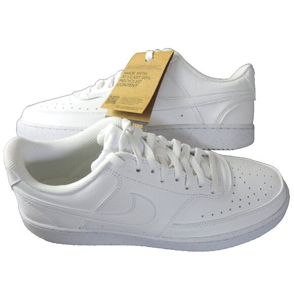 Nike Men's Court Vision Lo Next Nature Shoes Triple White  Size 10 NIB - Picture 1 of 5